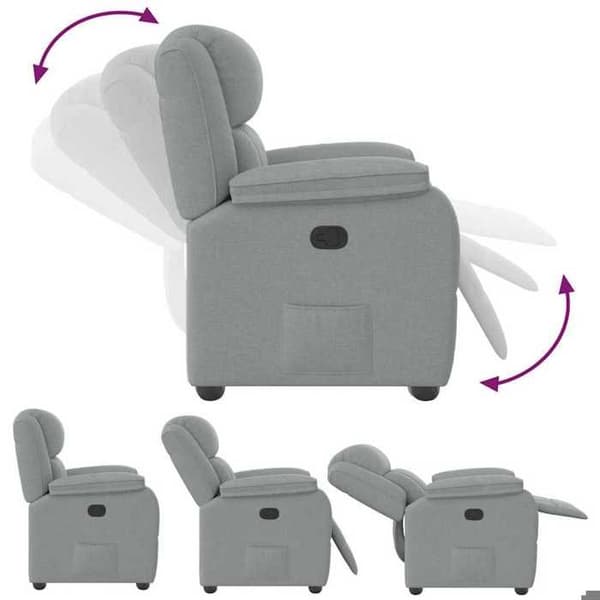 Maison Exclusive - Lätt grå recliner i tyg