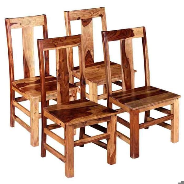 Maison Exclusive - Matstolar set om 4 i massivt trä