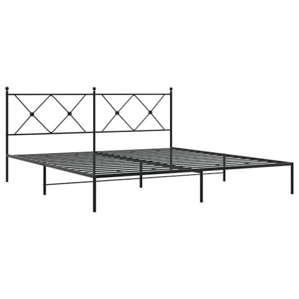 Sengeramme i metal uden madras med sort sengegavl 183x213cm91 [cm] Svart