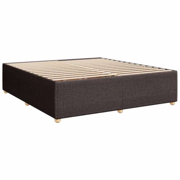 Maison Exclusive - Boxspring säng med madrass Mörkbrun 180 x 200 cm Tyg