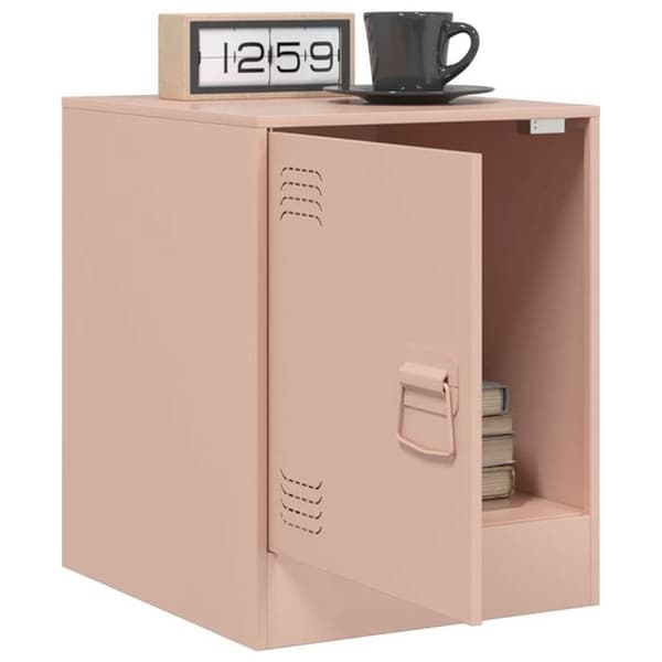 Maison Exclusive - Sängbord 2 st rosa 34,5x39x44 cm stål