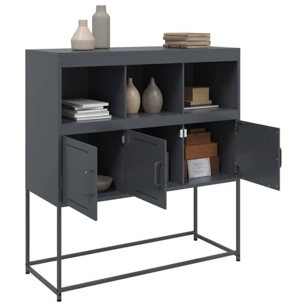 Maison Exclusive - Buffé antracit 100,5x39x107 cm stål