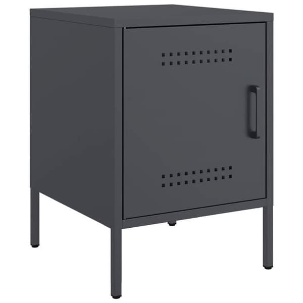 Maison Exclusive - Sängbord 2 st antracit 36x39x50,5 cm stål