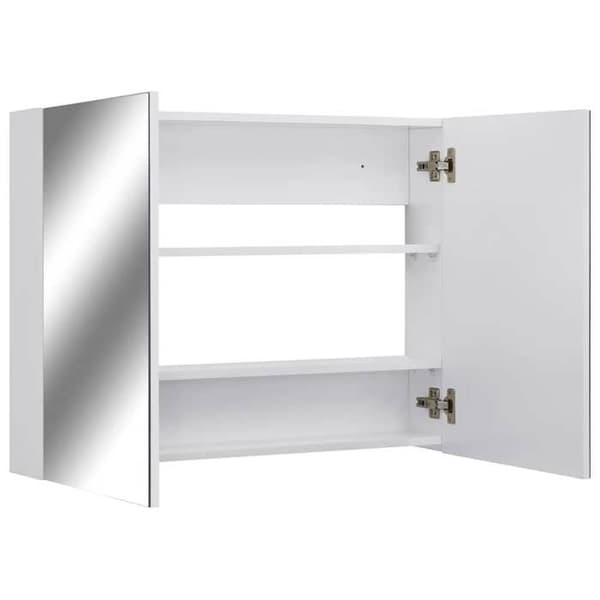 Maison Exclusive - Vit badrumsspegelgarderob 80x15x60 cm MDF Vit
