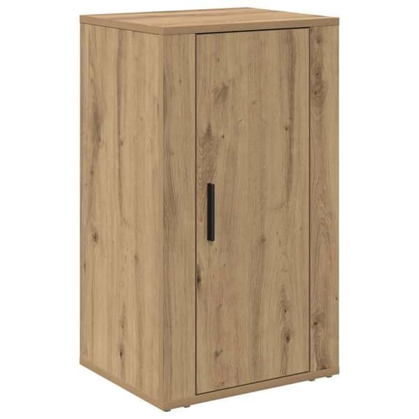 Maison Exclusive - Buffet i egetræ, håndlavet 40 x 33 x 70 cm, ingeniørtræ Antik finish
