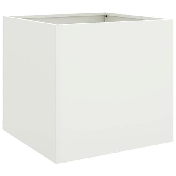 Maison Exclusive - Vit kruka 49x47x46 cm stål