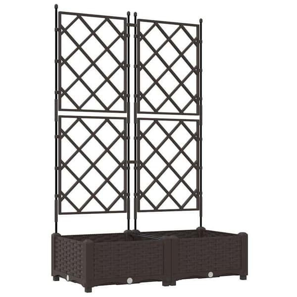 Maison Exclusive - Trädgårdskrukor 2 st Brun 80 x 40 x 125,5 cm PP