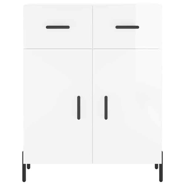 Maison Exclusive - Hvid glans buffet 69,5x34x90 cm Ingeniørtræ Vit
