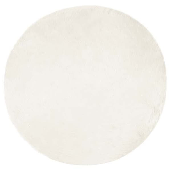 Maison Exclusive - Fusk TAFALLA Matta Vit Ø 100 cm Polyester