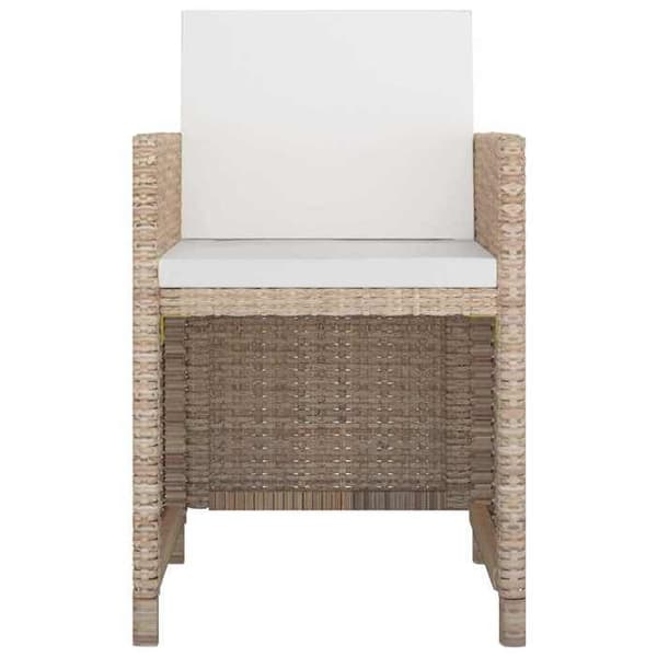 Maison Exclusive - Utomhusmatgrupp med kuddar 5 delar Rotsin Beige