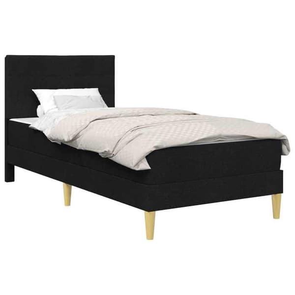 Maison Exclusive - Musta sänkykehys 100 x 200 cm Polyesteri Svart