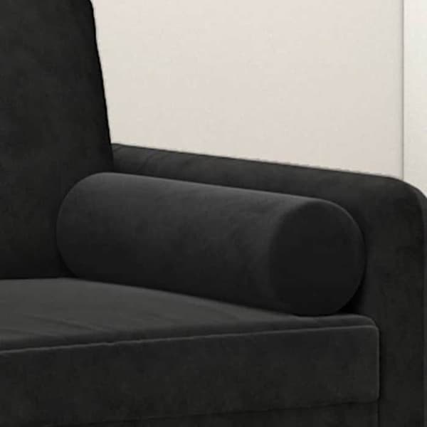 Maison Exclusive - Dekorative puder sæt af 2 Sort Ø15x50 cm Velour