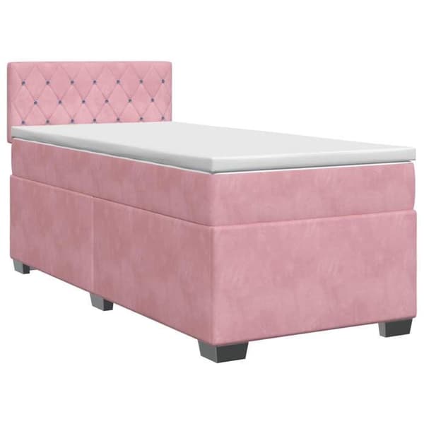 Maison Exclusive - Boxspring säng med madrass Rose 90 x 200 cm Sammet