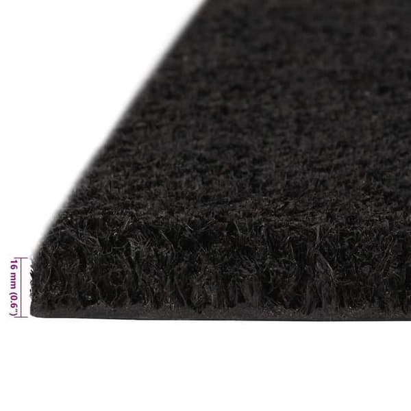 Maison Exclusive - Dørmåtte sort 100x200 cm tuftet kokosfiber svart