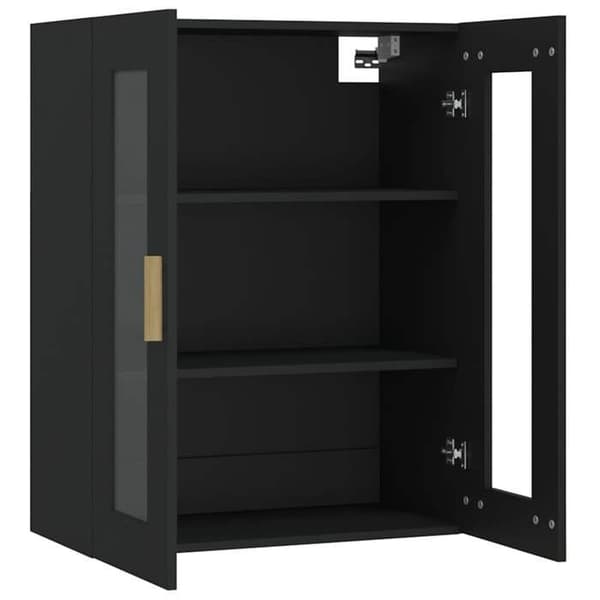 Maison Exclusive - Væghængt skab Sort 69,5x34x90 cm