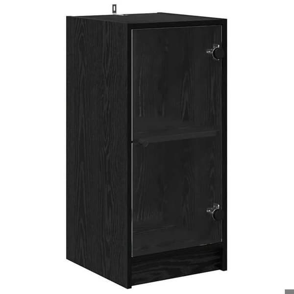 Maison Exclusive - Buffé Ek svart 35 x 37 x 76 cm Ingenjörsträ