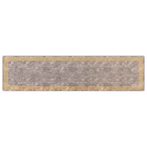 Maison Exclusive - Løber MARSA Grå og Guld 100 x 400 cm Polyester og PVC Grå och guld