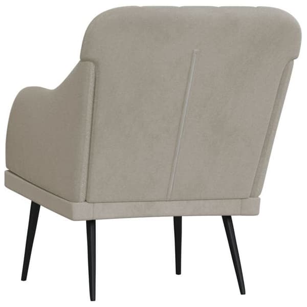 Maison Exclusive - Ljusgrå Fåtölj 63x76x80 cm Sammet Ljusgrått