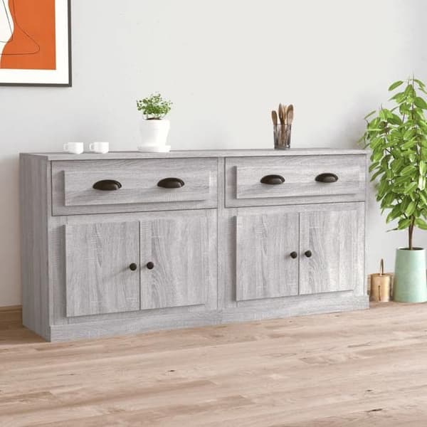 Maison Exclusive - Buffets 2 kpl sonoma harmaa insinööripuuta