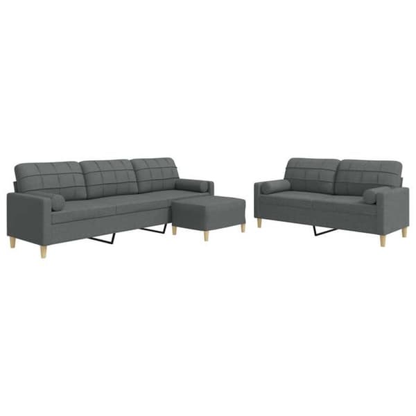 Maison Exclusive - 3 kpl sohvasetti, jalkatuki ja koristepillowit