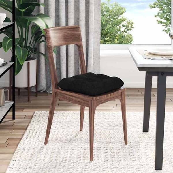 Sæde pude - EKSKLUSIV HUS - 4 stk. - Sort - 40 x 40 x 12 cm - Polyester fyld Svart
