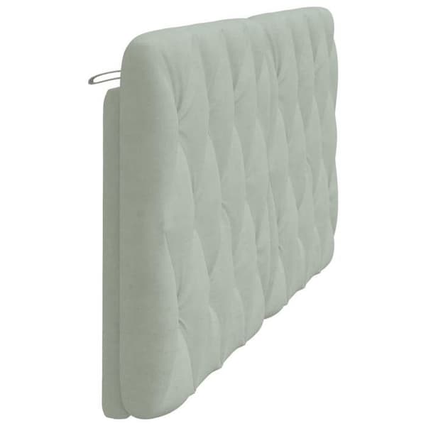Hovedgærde - MAISON EXCLUSIVE - Diamantformede blokke - Polstret velour - 183 cm - Lys grå Ljusgrått