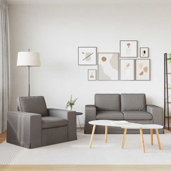 Maison Exclusive - 2-delars soffset i taupe tyg