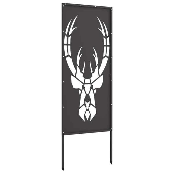 Havemur - EKSKLUSIV HUS - Rektangulær - Sort - 50 x 140 cm - Stål med mat finish Svart