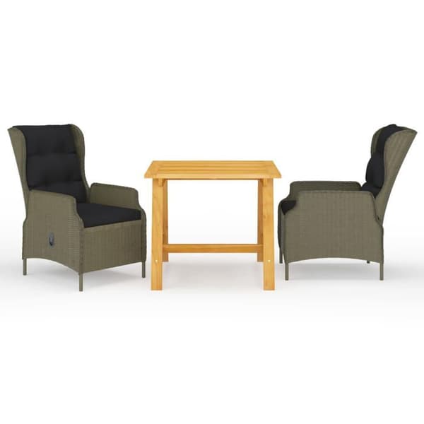 Maison Exclusive - Have spisebordssæt 3 stk Brun brun