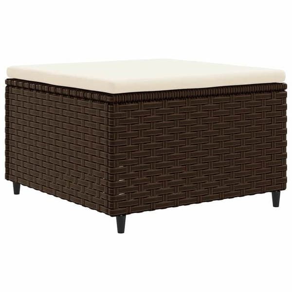 Maison Exclusive - Trädgårdsmöbler med kuddar 7 delar brun flätad resin