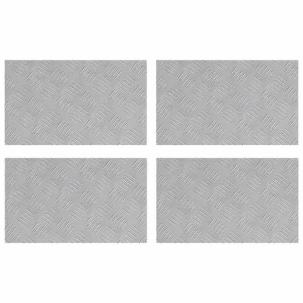 Maison Exclusive - Nez de marche 4 stk 50 x 30 cm Sølv Aluminium Rektangulær Silverfärgad (aluminium)