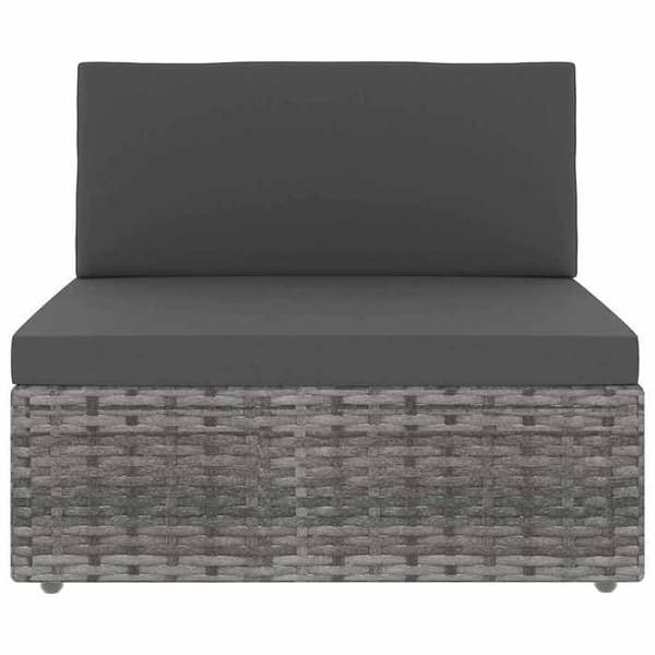 Maison Exclusive - Central sektionell soffa i flätad resin Grå