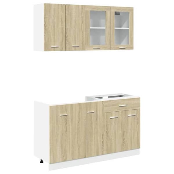 Maison Exclusive - Sæt af 4 køkkenmøbler "Lyon" i Sonoma eg
