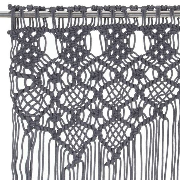 Maison Exclusive - Macramé gardin Anthracite 140x240 cm Bomull
