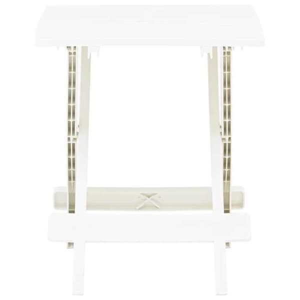 Maison Exclusive - Foldbart havebord hvidt 45x43x50 cm plastik
