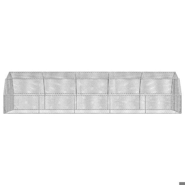 Maison Exclusive - Hønsehus 2,5x10x2,25 m galvaniseret stål