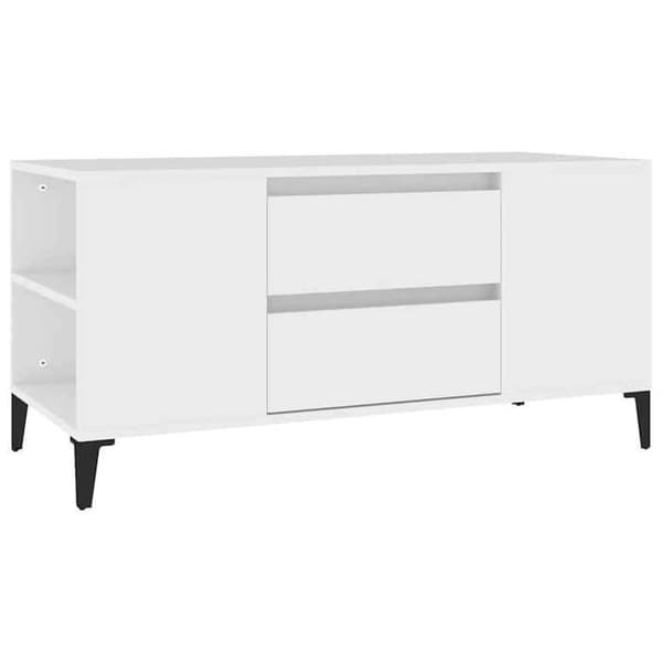 Maison Exclusive - TV Møbel Hvid 102x44,5x50 cm Ingeniørtræ