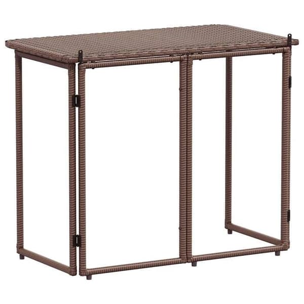 Havemøbel - EKSKLUSIVT HUS - Sammenklappelig - Brun polyrotin - 90x51x75 cm - Stålramme brun