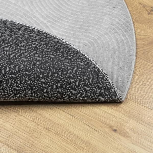 Rundt tæppe - MAISON EXCLUSIVE - IZA - Korte hår - Antiskrid - Grå Ø 100 cm Grå