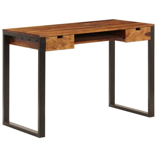 Maison Exclusive - Kontor 110x55x78 cm Solid Sesham Træ Stål