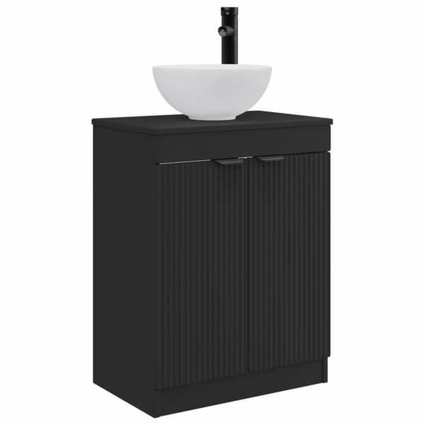 Maison Exclusive - Badeværelsesmøbel med sort vask 54 x 35 x 83 cm