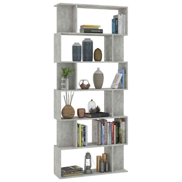 Maison Exclusive - Bibliotek/Rumseparator Grå beton Ingeniørtræ