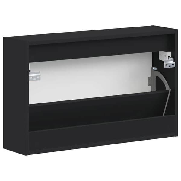 Maison Exclusive - Væghængt skoskab BREDA 71 x 17 x 43 cm Sort