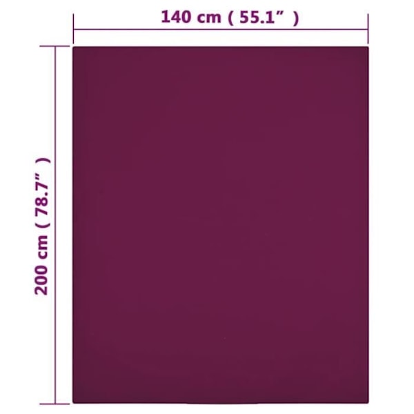 Tröjlakan 2 st Bourgogne 140x200 cm Bomull0 [cm] Röd