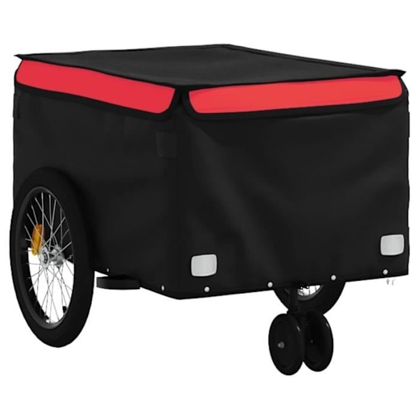 Sort og rød cykeltrailer 30 kg jern45 [cm] - Rød - Voksen - Fritidscykel Röd