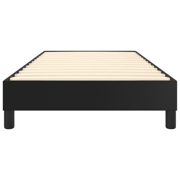 Maison Exclusive - Sengebund med sorte lameller 90x190 cm i kunstlæder