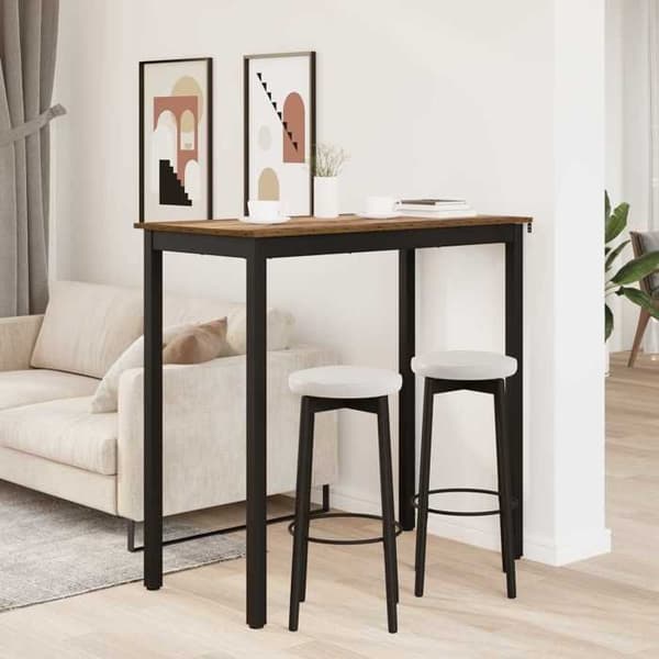 Maison Exclusive - Stående barbord i ingeniørtræ, rektangulær