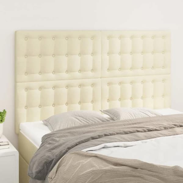 Maison Exclusive - Hovedgærde Creme 144x5x118/128 cm Simililæder Grädde