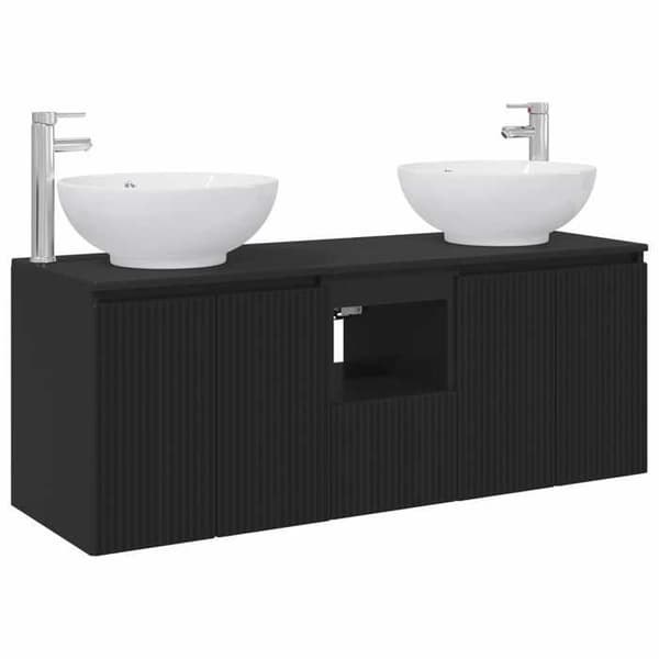 Maison Exclusive - 3 osan musta kylpyhuonekaappisetti