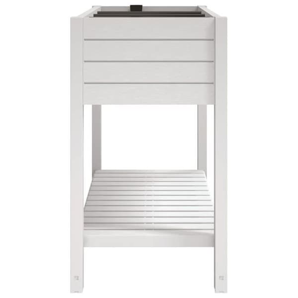 Maison Exclusive - Hævet havebed i hvid 110x45x79 cm polypropylen